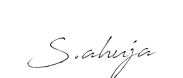 How to make S.ahuja name signature. Use Antro_Vectra style for creating short signs online. This is the latest handwritten sign. S.ahuja signature style 6 images and pictures png