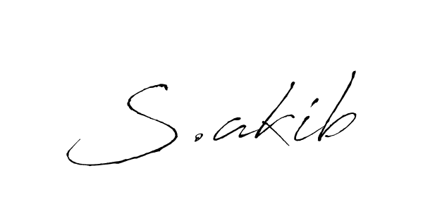 Design your own signature with our free online signature maker. With this signature software, you can create a handwritten (Antro_Vectra) signature for name S.akib. S.akib signature style 6 images and pictures png