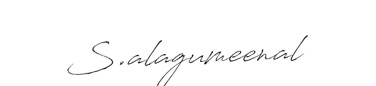 Design your own signature with our free online signature maker. With this signature software, you can create a handwritten (Antro_Vectra) signature for name S.alagumeenal. S.alagumeenal signature style 6 images and pictures png