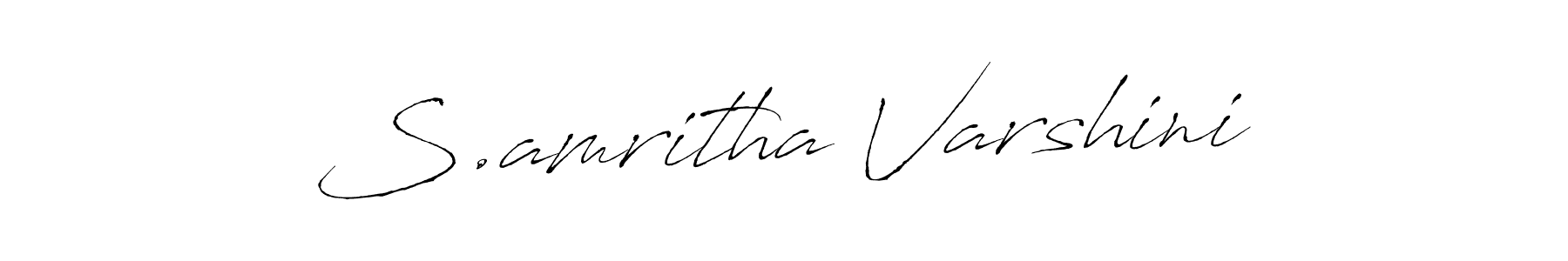 Create a beautiful signature design for name S.amritha Varshini. With this signature (Antro_Vectra) fonts, you can make a handwritten signature for free. S.amritha Varshini signature style 6 images and pictures png