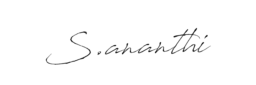 if you are searching for the best signature style for your name S.ananthi. so please give up your signature search. here we have designed multiple signature styles  using Antro_Vectra. S.ananthi signature style 6 images and pictures png