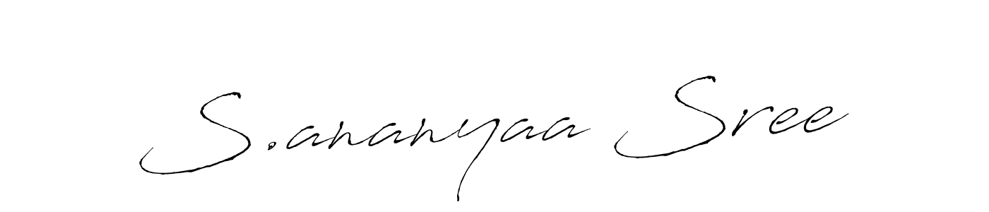 Design your own signature with our free online signature maker. With this signature software, you can create a handwritten (Antro_Vectra) signature for name S.ananyaa Sree. S.ananyaa Sree signature style 6 images and pictures png