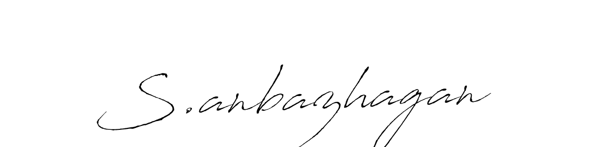 How to make S.anbazhagan name signature. Use Antro_Vectra style for creating short signs online. This is the latest handwritten sign. S.anbazhagan signature style 6 images and pictures png