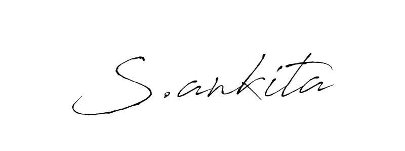 The best way (Antro_Vectra) to make a short signature is to pick only two or three words in your name. The name S.ankita include a total of six letters. For converting this name. S.ankita signature style 6 images and pictures png
