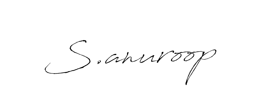 How to make S.anuroop signature? Antro_Vectra is a professional autograph style. Create handwritten signature for S.anuroop name. S.anuroop signature style 6 images and pictures png