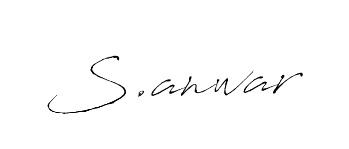 How to make S.anwar name signature. Use Antro_Vectra style for creating short signs online. This is the latest handwritten sign. S.anwar signature style 6 images and pictures png