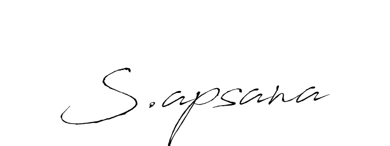 Use a signature maker to create a handwritten signature online. With this signature software, you can design (Antro_Vectra) your own signature for name S.apsana. S.apsana signature style 6 images and pictures png