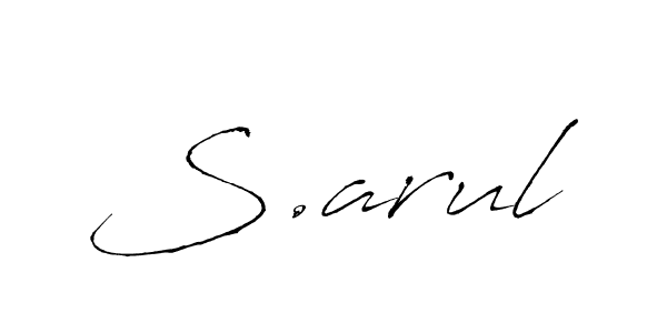 S.arul stylish signature style. Best Handwritten Sign (Antro_Vectra) for my name. Handwritten Signature Collection Ideas for my name S.arul. S.arul signature style 6 images and pictures png