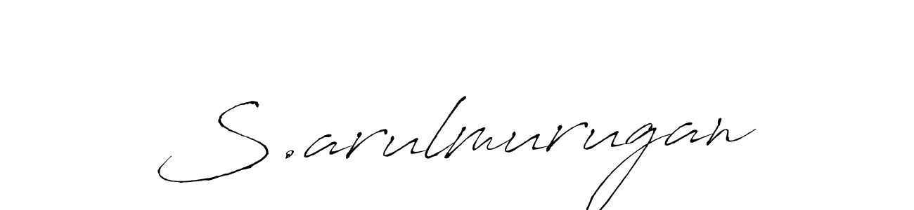 Create a beautiful signature design for name S.arulmurugan. With this signature (Antro_Vectra) fonts, you can make a handwritten signature for free. S.arulmurugan signature style 6 images and pictures png