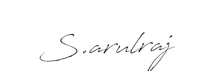 How to make S.arulraj signature? Antro_Vectra is a professional autograph style. Create handwritten signature for S.arulraj name. S.arulraj signature style 6 images and pictures png