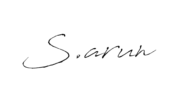 How to make S.arun signature? Antro_Vectra is a professional autograph style. Create handwritten signature for S.arun name. S.arun signature style 6 images and pictures png