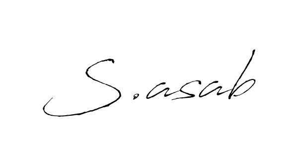 How to make S.asab name signature. Use Antro_Vectra style for creating short signs online. This is the latest handwritten sign. S.asab signature style 6 images and pictures png