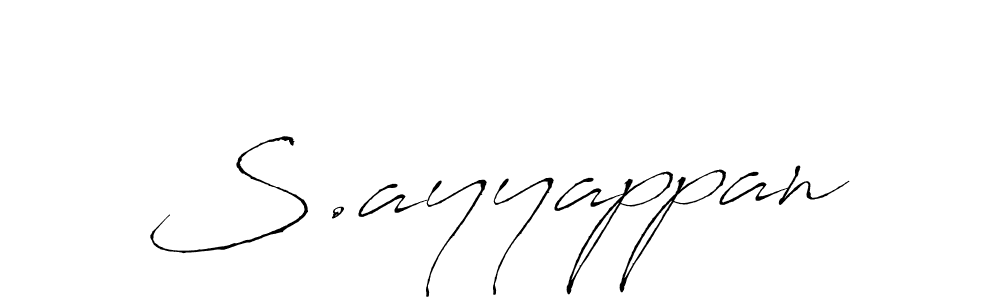 Create a beautiful signature design for name S.ayyappan. With this signature (Antro_Vectra) fonts, you can make a handwritten signature for free. S.ayyappan signature style 6 images and pictures png