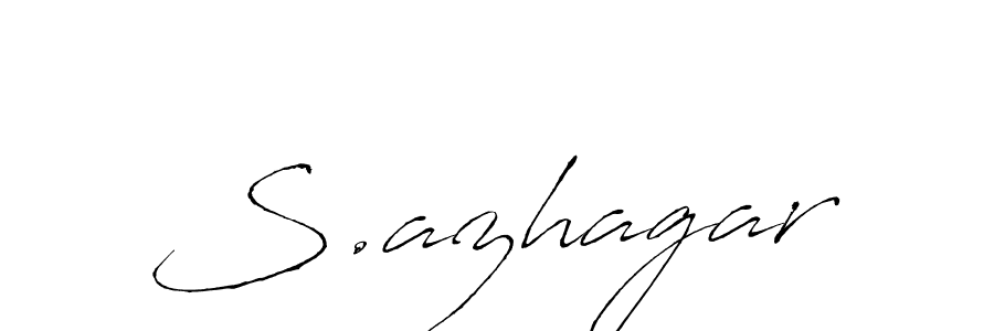 The best way (Antro_Vectra) to make a short signature is to pick only two or three words in your name. The name S.azhagar include a total of six letters. For converting this name. S.azhagar signature style 6 images and pictures png