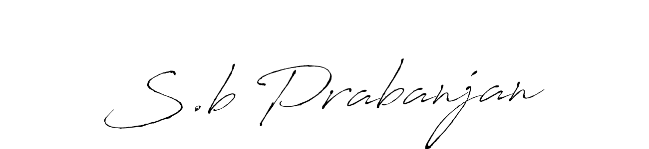 You can use this online signature creator to create a handwritten signature for the name S.b Prabanjan. This is the best online autograph maker. S.b Prabanjan signature style 6 images and pictures png