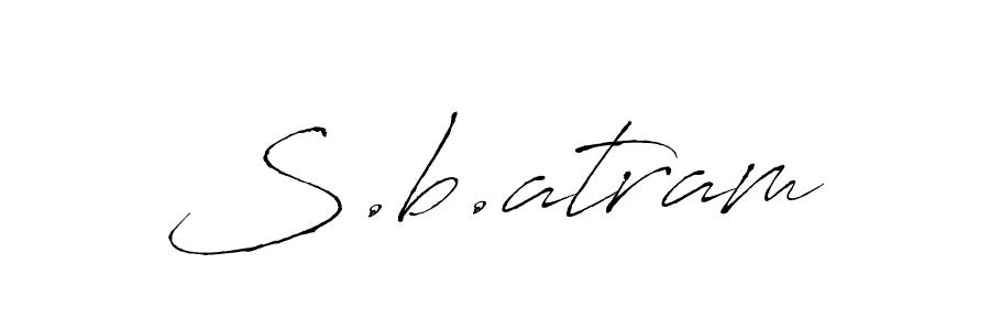 How to make S.b.atram name signature. Use Antro_Vectra style for creating short signs online. This is the latest handwritten sign. S.b.atram signature style 6 images and pictures png