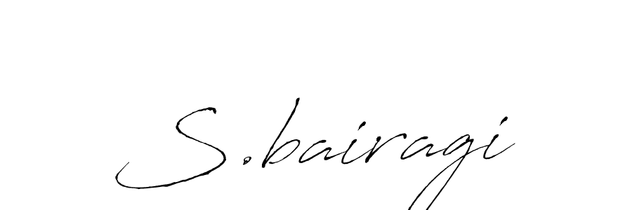 Design your own signature with our free online signature maker. With this signature software, you can create a handwritten (Antro_Vectra) signature for name S.bairagi. S.bairagi signature style 6 images and pictures png