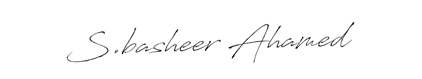 This is the best signature style for the S.basheer Ahamed name. Also you like these signature font (Antro_Vectra). Mix name signature. S.basheer Ahamed signature style 6 images and pictures png