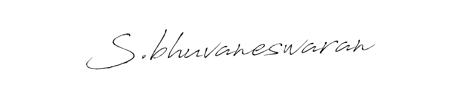 How to make S.bhuvaneswaran name signature. Use Antro_Vectra style for creating short signs online. This is the latest handwritten sign. S.bhuvaneswaran signature style 6 images and pictures png