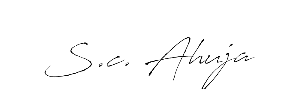 if you are searching for the best signature style for your name S.c. Ahuja. so please give up your signature search. here we have designed multiple signature styles  using Antro_Vectra. S.c. Ahuja signature style 6 images and pictures png