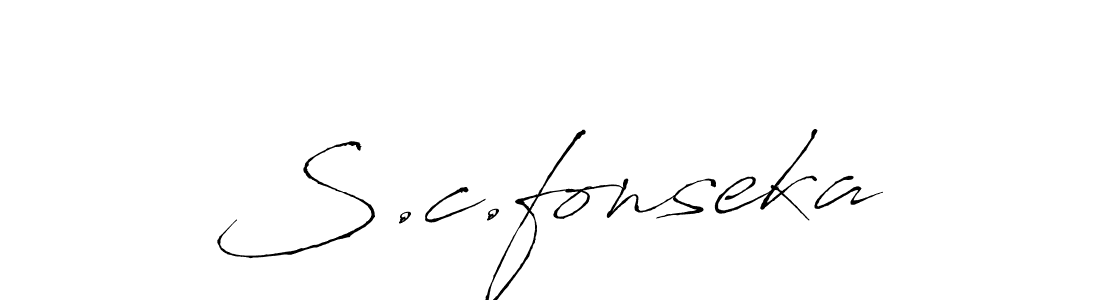 S.c.fonseka stylish signature style. Best Handwritten Sign (Antro_Vectra) for my name. Handwritten Signature Collection Ideas for my name S.c.fonseka. S.c.fonseka signature style 6 images and pictures png