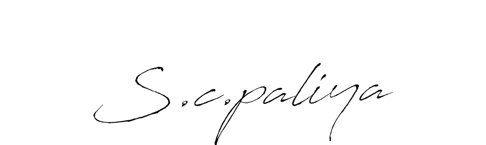 Also we have S.c.paliya name is the best signature style. Create professional handwritten signature collection using Antro_Vectra autograph style. S.c.paliya signature style 6 images and pictures png