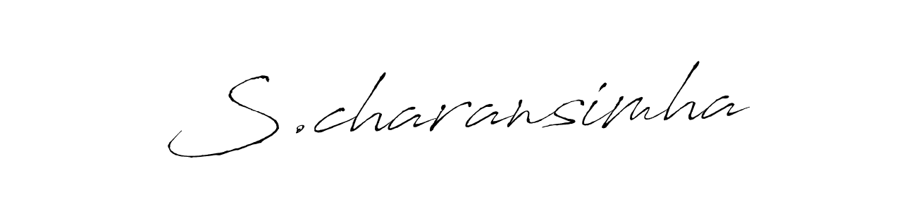 Antro_Vectra is a professional signature style that is perfect for those who want to add a touch of class to their signature. It is also a great choice for those who want to make their signature more unique. Get S.charansimha name to fancy signature for free. S.charansimha signature style 6 images and pictures png