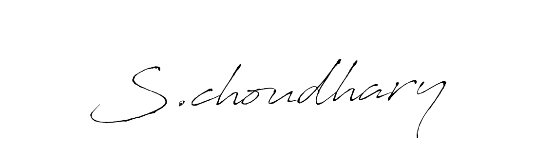 How to make S.choudhary signature? Antro_Vectra is a professional autograph style. Create handwritten signature for S.choudhary name. S.choudhary signature style 6 images and pictures png