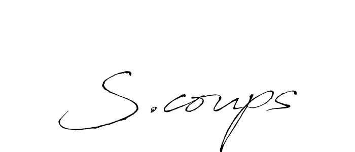 if you are searching for the best signature style for your name S.coups. so please give up your signature search. here we have designed multiple signature styles  using Antro_Vectra. S.coups signature style 6 images and pictures png