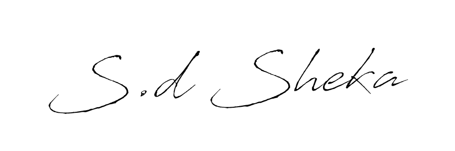 S.d Sheka stylish signature style. Best Handwritten Sign (Antro_Vectra) for my name. Handwritten Signature Collection Ideas for my name S.d Sheka. S.d Sheka signature style 6 images and pictures png
