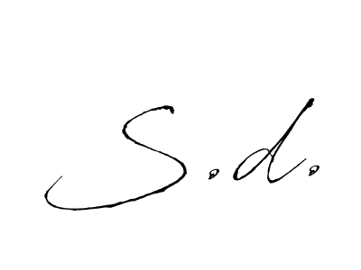 How to make S.d. name signature. Use Antro_Vectra style for creating short signs online. This is the latest handwritten sign. S.d. signature style 6 images and pictures png