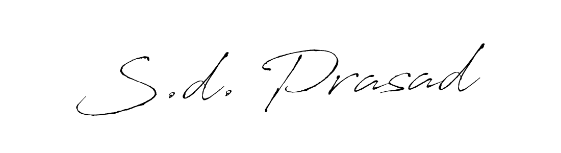 Design your own signature with our free online signature maker. With this signature software, you can create a handwritten (Antro_Vectra) signature for name S.d. Prasad. S.d. Prasad signature style 6 images and pictures png