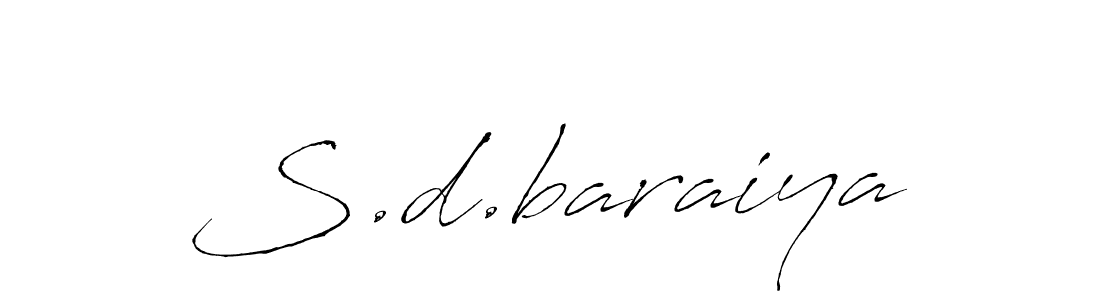 Design your own signature with our free online signature maker. With this signature software, you can create a handwritten (Antro_Vectra) signature for name S.d.baraiya. S.d.baraiya signature style 6 images and pictures png