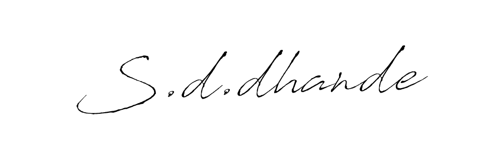 Also we have S.d.dhande name is the best signature style. Create professional handwritten signature collection using Antro_Vectra autograph style. S.d.dhande signature style 6 images and pictures png