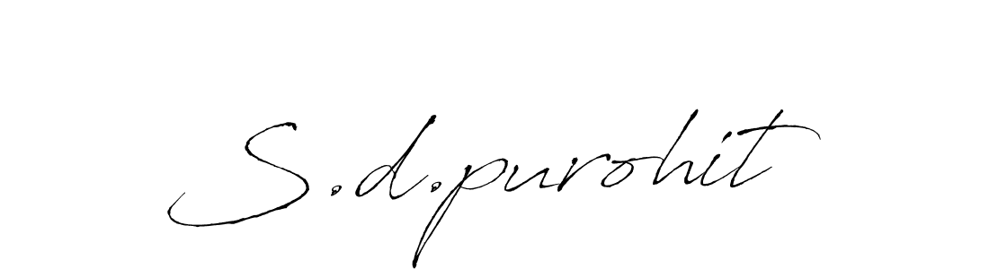 You should practise on your own different ways (Antro_Vectra) to write your name (S.d.purohit) in signature. don't let someone else do it for you. S.d.purohit signature style 6 images and pictures png