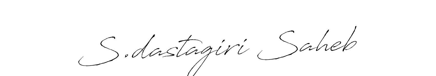 Make a beautiful signature design for name S.dastagiri Saheb. With this signature (Antro_Vectra) style, you can create a handwritten signature for free. S.dastagiri Saheb signature style 6 images and pictures png