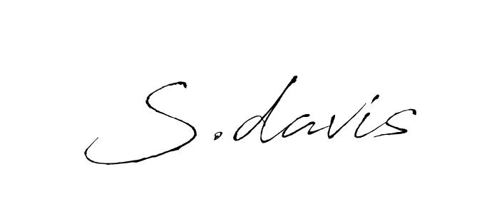 How to make S.davis signature? Antro_Vectra is a professional autograph style. Create handwritten signature for S.davis name. S.davis signature style 6 images and pictures png