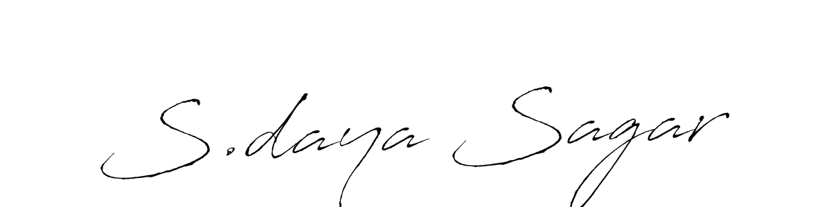 How to make S.daya Sagar name signature. Use Antro_Vectra style for creating short signs online. This is the latest handwritten sign. S.daya Sagar signature style 6 images and pictures png