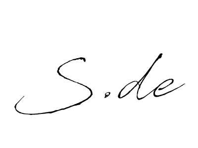 Design your own signature with our free online signature maker. With this signature software, you can create a handwritten (Antro_Vectra) signature for name S.de. S.de signature style 6 images and pictures png