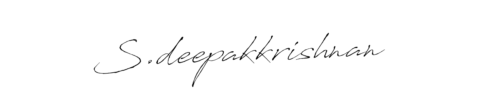 Create a beautiful signature design for name S.deepakkrishnan. With this signature (Antro_Vectra) fonts, you can make a handwritten signature for free. S.deepakkrishnan signature style 6 images and pictures png