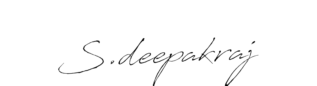 Use a signature maker to create a handwritten signature online. With this signature software, you can design (Antro_Vectra) your own signature for name S.deepakraj. S.deepakraj signature style 6 images and pictures png