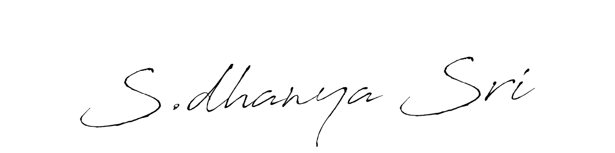 Design your own signature with our free online signature maker. With this signature software, you can create a handwritten (Antro_Vectra) signature for name S.dhanya Sri. S.dhanya Sri signature style 6 images and pictures png