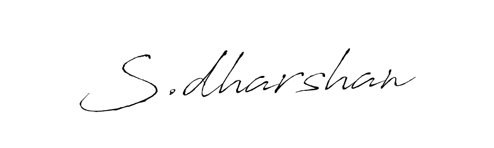 You should practise on your own different ways (Antro_Vectra) to write your name (S.dharshan) in signature. don't let someone else do it for you. S.dharshan signature style 6 images and pictures png