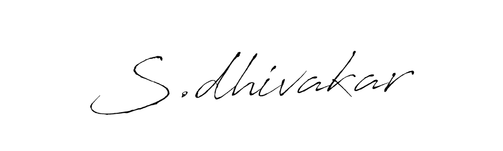 Use a signature maker to create a handwritten signature online. With this signature software, you can design (Antro_Vectra) your own signature for name S.dhivakar. S.dhivakar signature style 6 images and pictures png