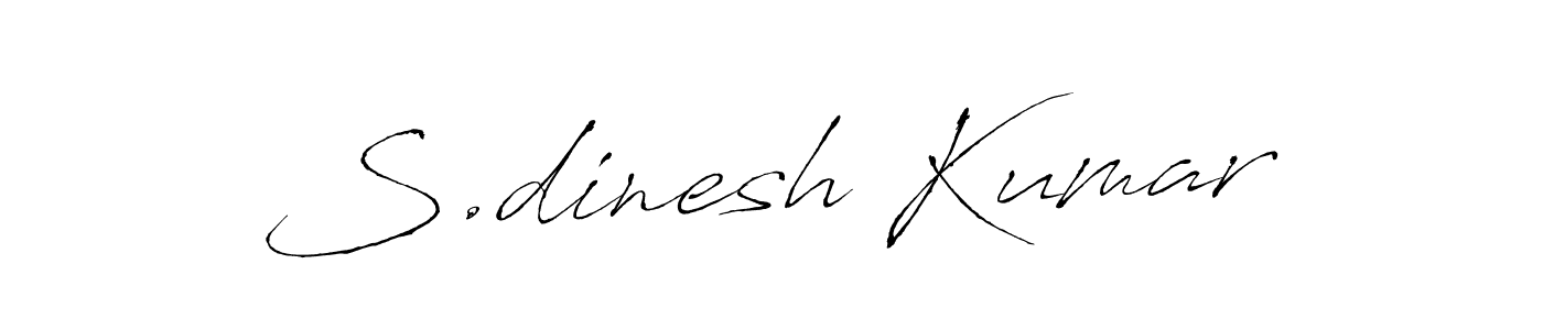 Make a beautiful signature design for name S.dinesh Kumar. With this signature (Antro_Vectra) style, you can create a handwritten signature for free. S.dinesh Kumar signature style 6 images and pictures png