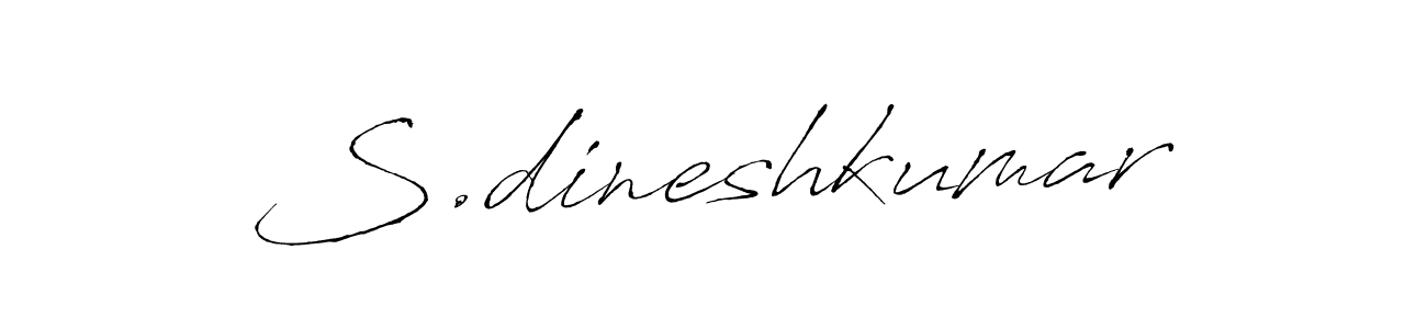 Make a beautiful signature design for name S.dineshkumar. With this signature (Antro_Vectra) style, you can create a handwritten signature for free. S.dineshkumar signature style 6 images and pictures png