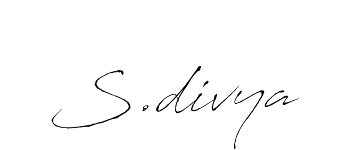 Design your own signature with our free online signature maker. With this signature software, you can create a handwritten (Antro_Vectra) signature for name S.divya. S.divya signature style 6 images and pictures png