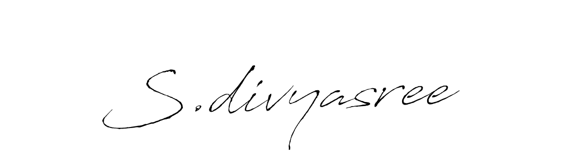 Make a beautiful signature design for name S.divyasree. With this signature (Antro_Vectra) style, you can create a handwritten signature for free. S.divyasree signature style 6 images and pictures png