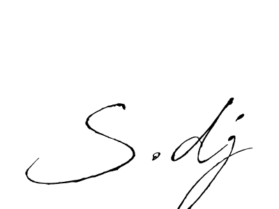 How to make S.dj signature? Antro_Vectra is a professional autograph style. Create handwritten signature for S.dj name. S.dj signature style 6 images and pictures png