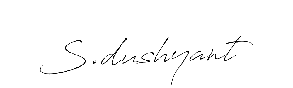 This is the best signature style for the S.dushyant name. Also you like these signature font (Antro_Vectra). Mix name signature. S.dushyant signature style 6 images and pictures png